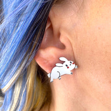 Load image into Gallery viewer, Sarah's Scribbles Bunny Earrings