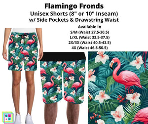 Flamingo Fronds Unisex Shorts by ML&M!