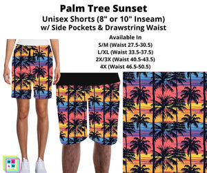 Palm Tree Sunset Unisex Shorts by ML&M!