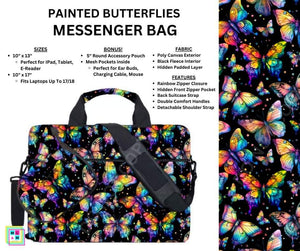 Painted Butterflies Messenger Bag by ML&M