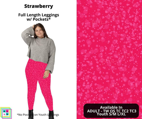 Strawberry Full Length Leggings w/ Pockets by ML&M