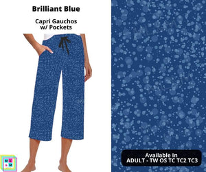 Brilliant Blue Capri Gauchos