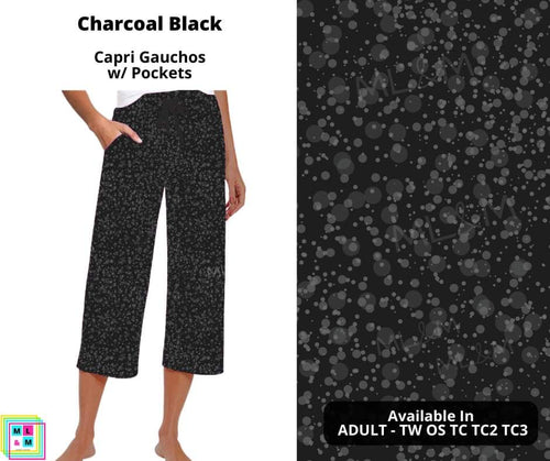 Charcoal Black Capri Gauchos by ML&M