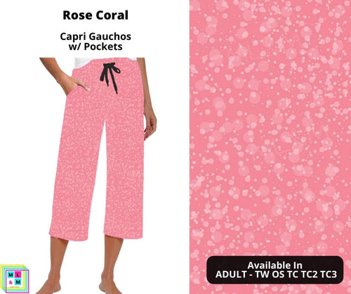 Rose Coral Capri Gauchos by ML&M