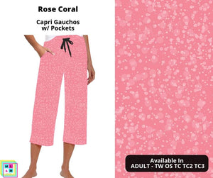 Rose Coral Capri Gauchos by ML&M