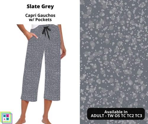 Slate Grey Capri Gauchos by ML&M