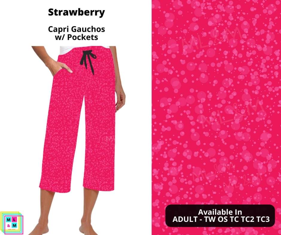 Strawberry Capri Gauchos by ML&M