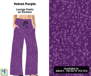 Velvet Purple Full Length Lounge Pants by ML&M