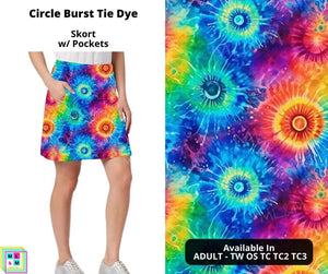 Circle Burst Tie Dye Skort by ML&M