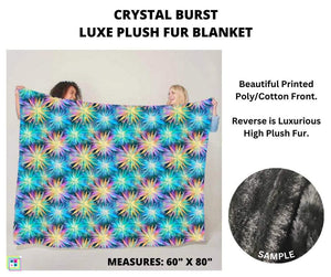 Crystal Burst Plaid Luxe Plush Fur Blanket by ML&M