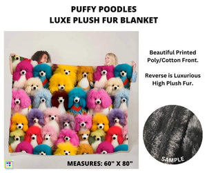 Puffy Poodles Luxe Plush Fur Blanket by ML&M