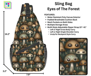 Eyes of the Forest Sling Bag by ML&M