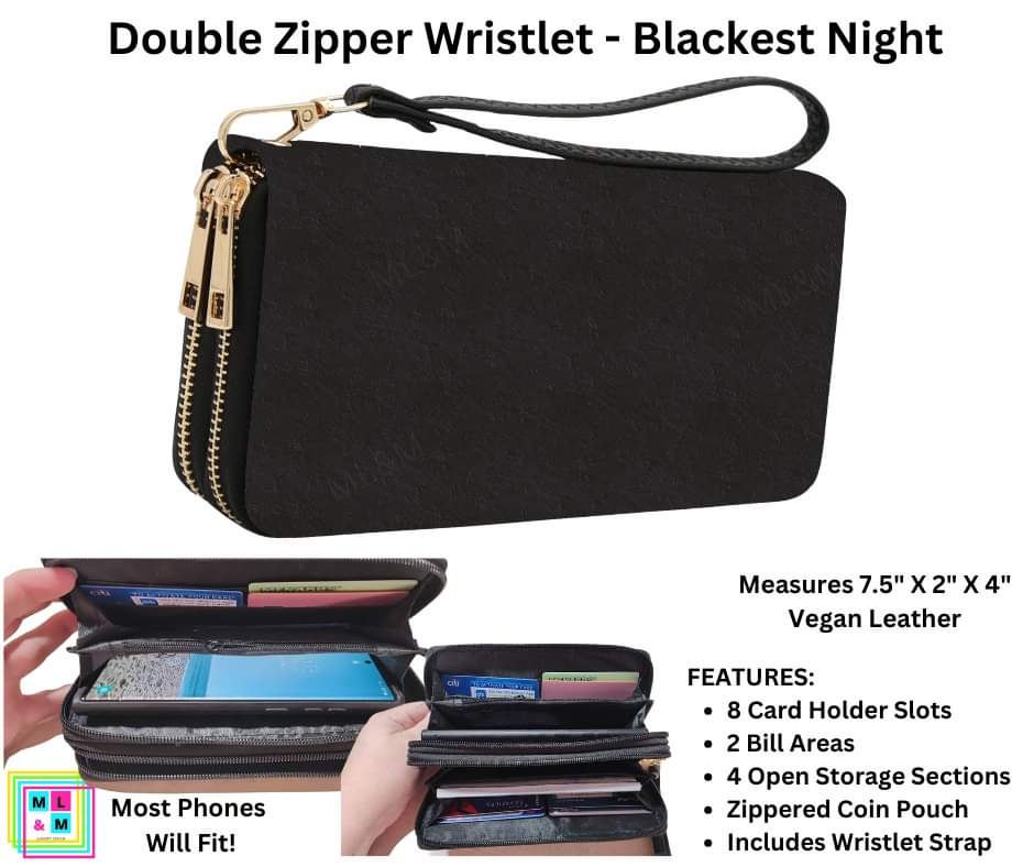 Blackest Night Double Zipper Wristlet by ML&M!