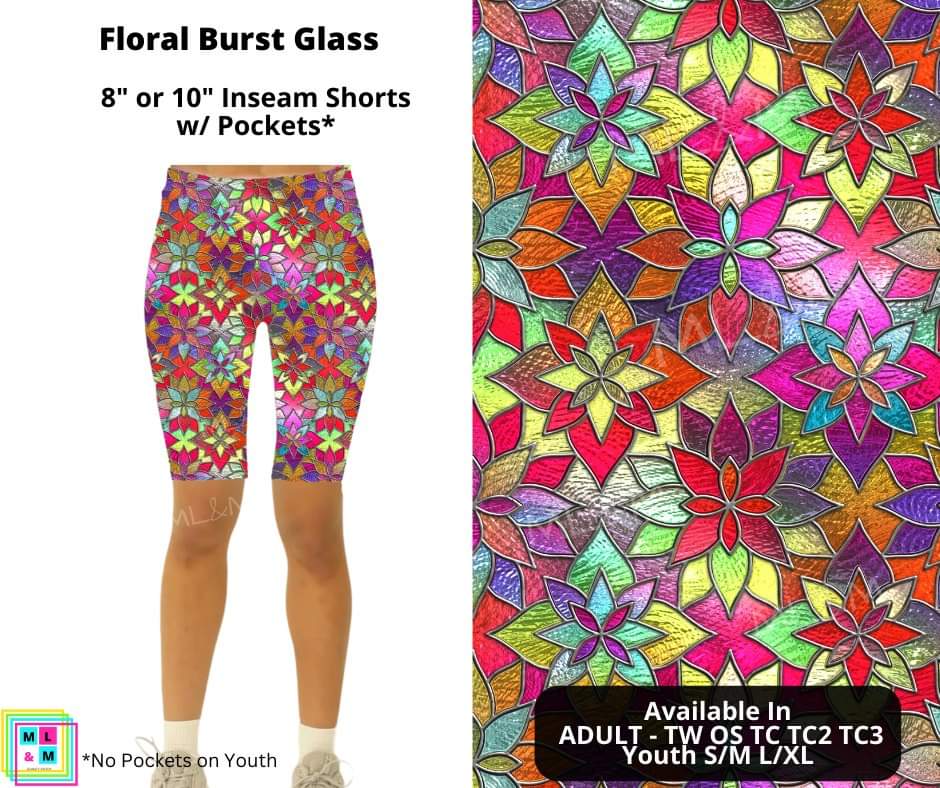 Floral Burst Glass Shorts by ML&M