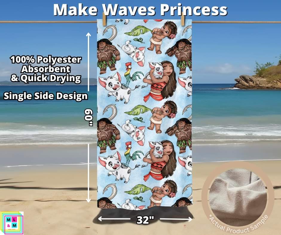 Make Waves Princess Towel by ML&M