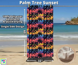 Palm Tree Sunset Towel by ML&M