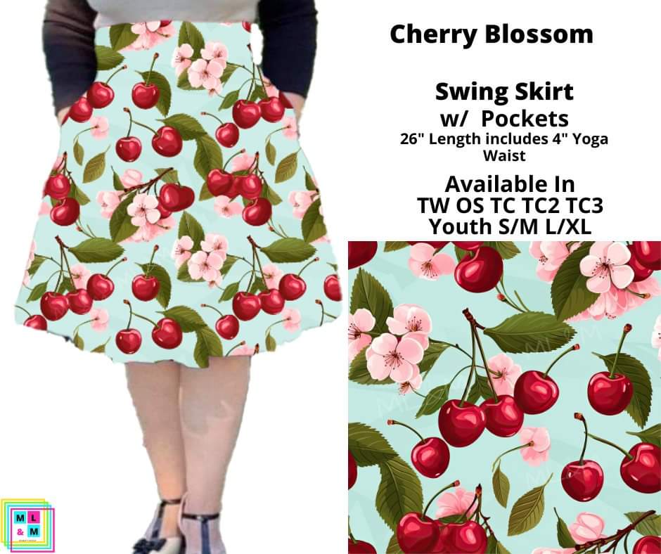 Cherry Blossom Swing Skirt By ML&M