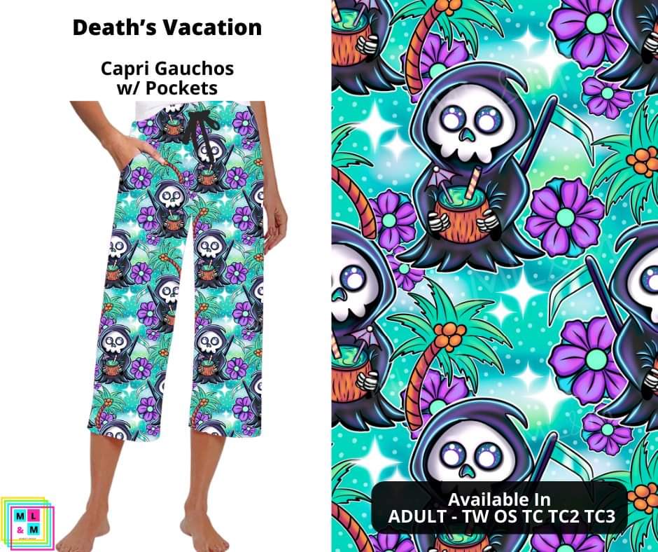 Death's Vacation Capri Gauchos by ML&M