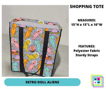 Load image into Gallery viewer, Retro Doll Aliens Shopping Tote