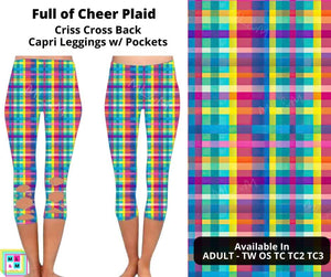 Full of Cheer Plaid Criss Cross Capri w/ Pockets by ML&M