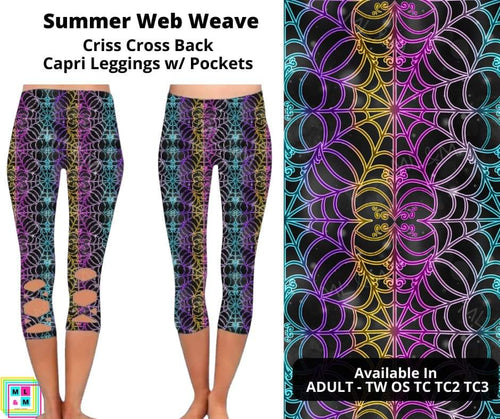 Summer Web Weave Criss Cross Capri w/ Pockets by ML&M