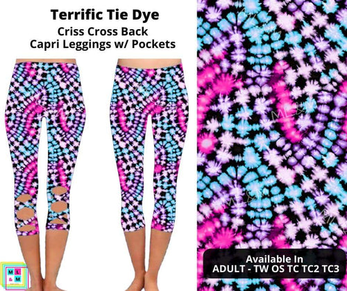 Terrific Tie Dye Criss Cross Capri w/ Pockets by ML&M