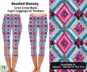 Beaded Beauty Criss Cross Capri w/ Pockets by ML&M