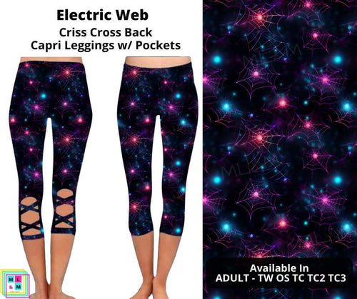 Electric Web Criss Cross Capri w/ Pockets by ML&M