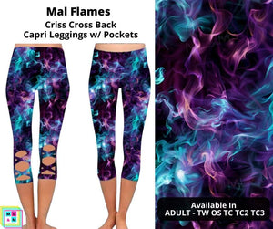Mal Flames Criss Cross Capri w/ Pockets by ML&M