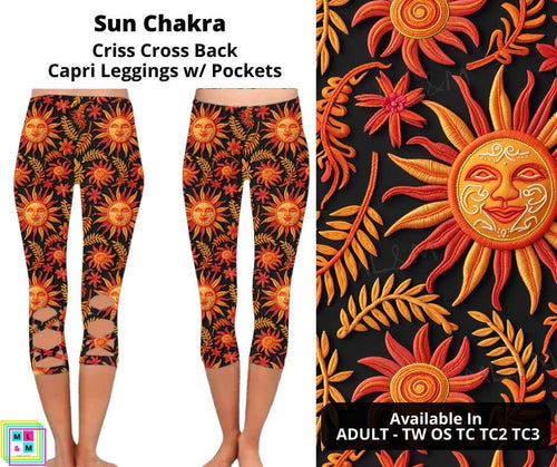 Sun Chakra Criss Cross Capri w/ Pockets by ML&M