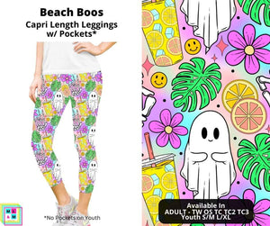 Beach Boos Capri Length Leggings w/ Pockets by ML&M