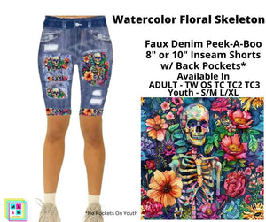 Watercolor Floral Skeleton 10