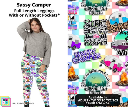 Sassy Camper Full Length Leggings w/ Pockets by ML&M