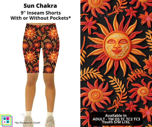 Sun Chakra Shorts w/ Pockets by ML&M