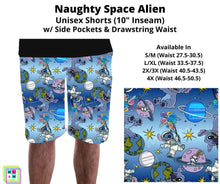 Load image into Gallery viewer, Naughty Space Alien Unisex Shorts