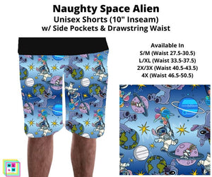 Naughty Space Alien Unisex Shorts By ML&M