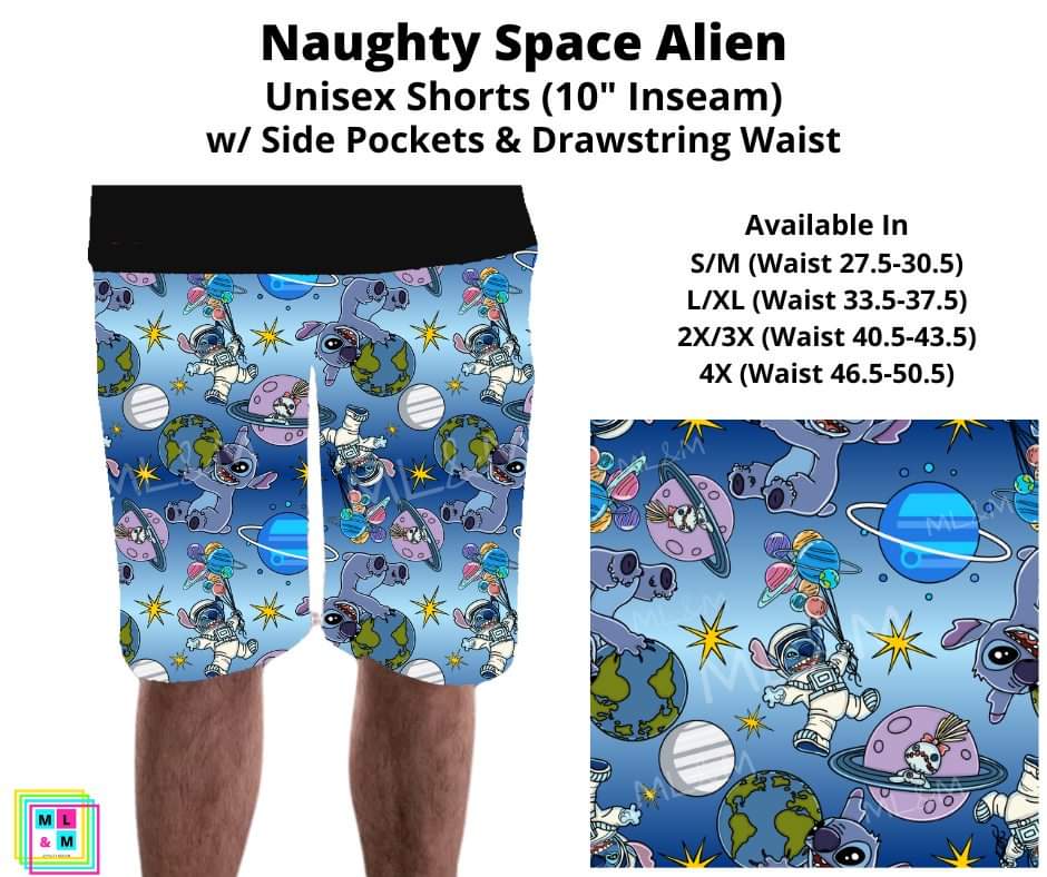 Naughty Space Alien Unisex Shorts By ML&M