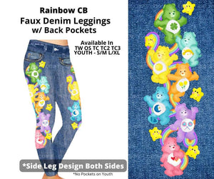 Rainbow CB Full Length Faux Denim w/ Side Leg Designs by ML&M