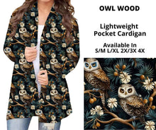 Load image into Gallery viewer, Owl Wood Pocket Cardigan