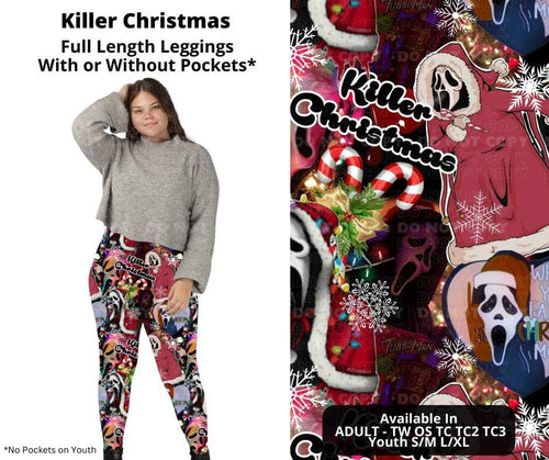 Killer Christmas Full Length Leggings w/ Pockets