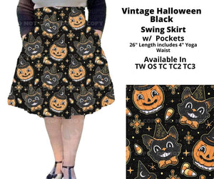 Vintage Halloween Black Swing Skirt by ML&M