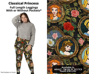 Classical Princess Full Length Leggings w/ Pockets by ML&M