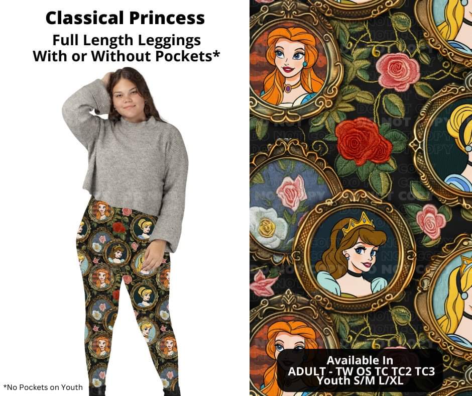 Classical Princess Full Length Leggings w/ Pockets by ML&M