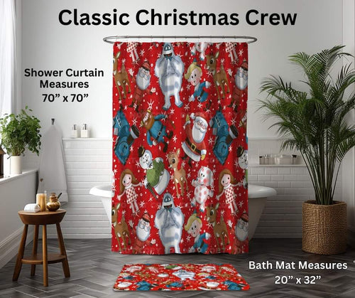 Classic Christmas Crew Custom Bath Mat