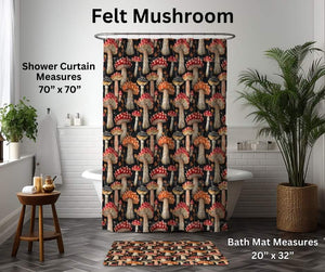 Felt Mushroom Custom Bath Mat