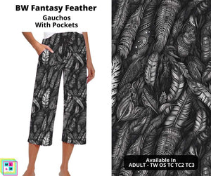 BW Fantasy Feather Capri Gauchos By ML&M