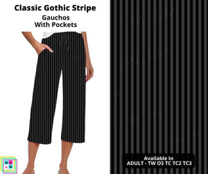 Classic Gothic Stripe Capri Gauchos By ML&M