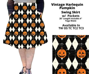 Vintage Harlequin Pumpkin Swing Skirt by ML&M