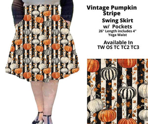 Vintage Pumpkin Stripe Swing Skirt by ML&M