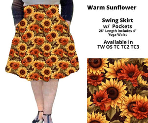 Warm Sunflower Swing Skirt by ML&M